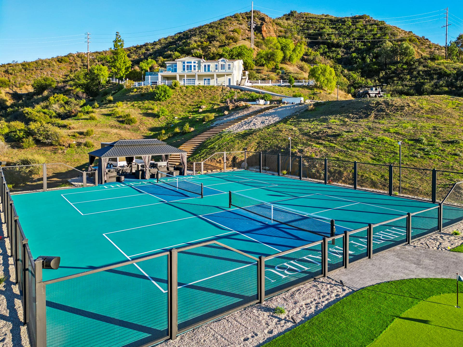 Thrive Malibu — Both courts from above
